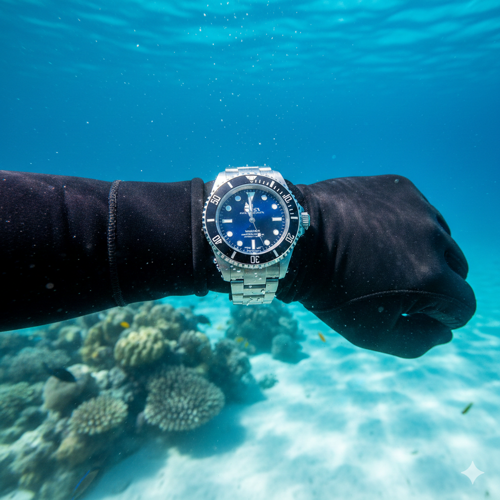 Montre en acier pour plongé